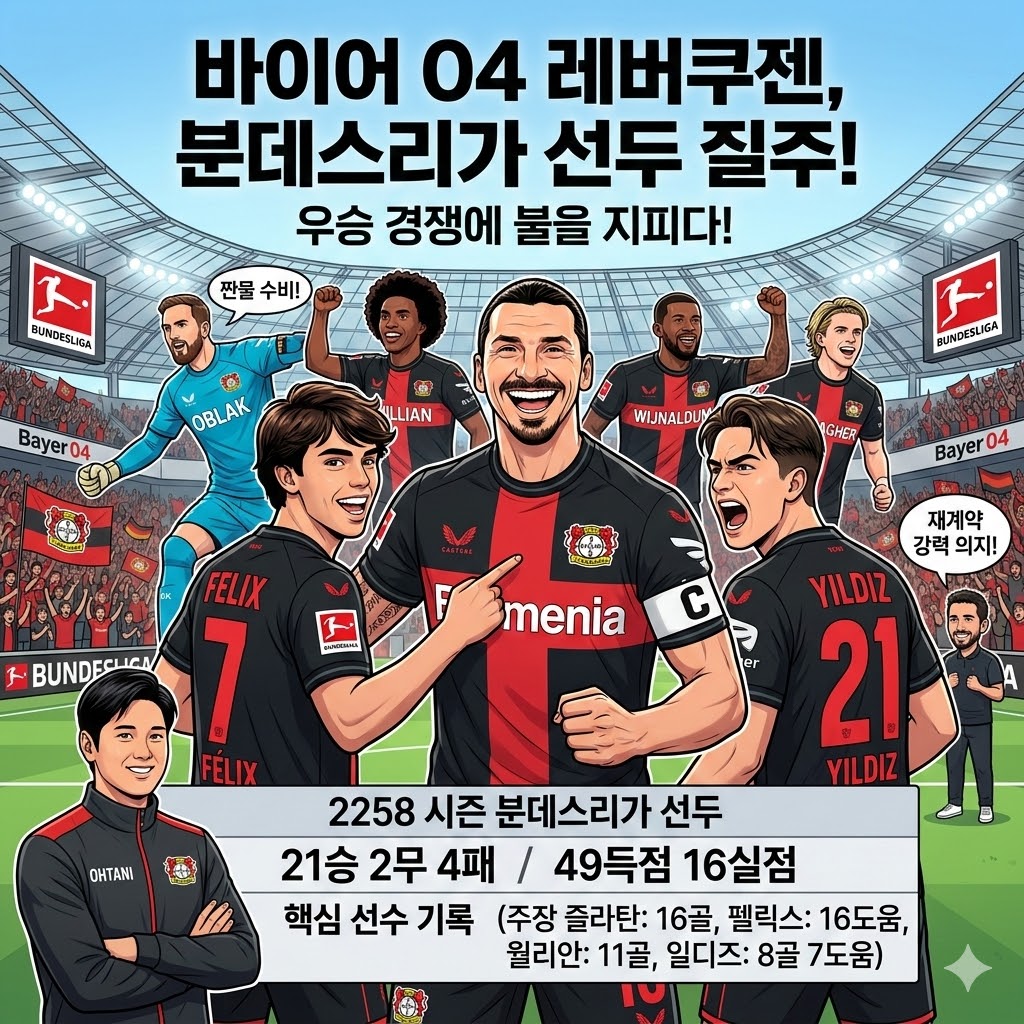 레버쿠젠 무적 질주! [분데스리가] 평정 임박